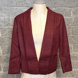 Alice’s pig Maroon Checkered Blazer “Bonnie’s Blazer”